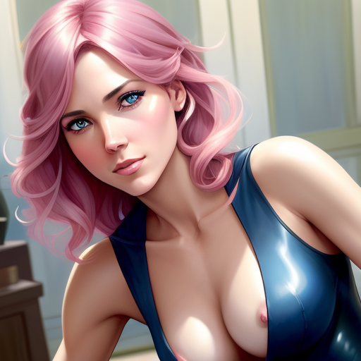 Sexy pink haired