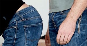 big bulge in his pants