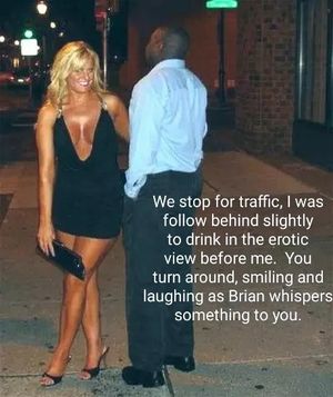 Drinking in your enjoyment as you walk and Flirt with Our Bull!