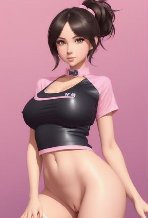 Sexy brunnete hentai art