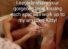 An absoydream, to shave you smooth for Our Black Bull to enjoy!!!