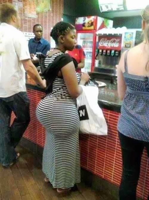 Woman with steatopygia
