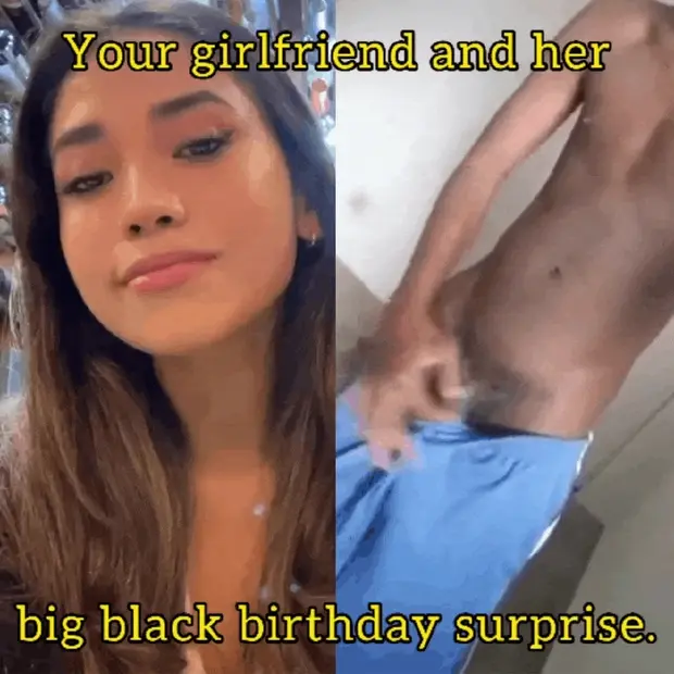 While you greet her for her birthday.  Her ex shows him her gift for later.
