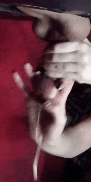 Milking table handjob cumshot