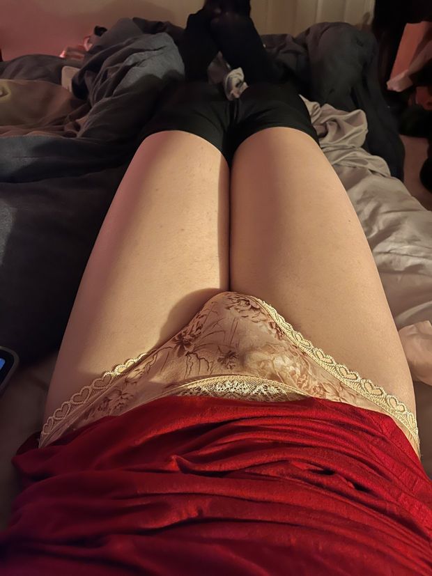 Lifting my dress for you