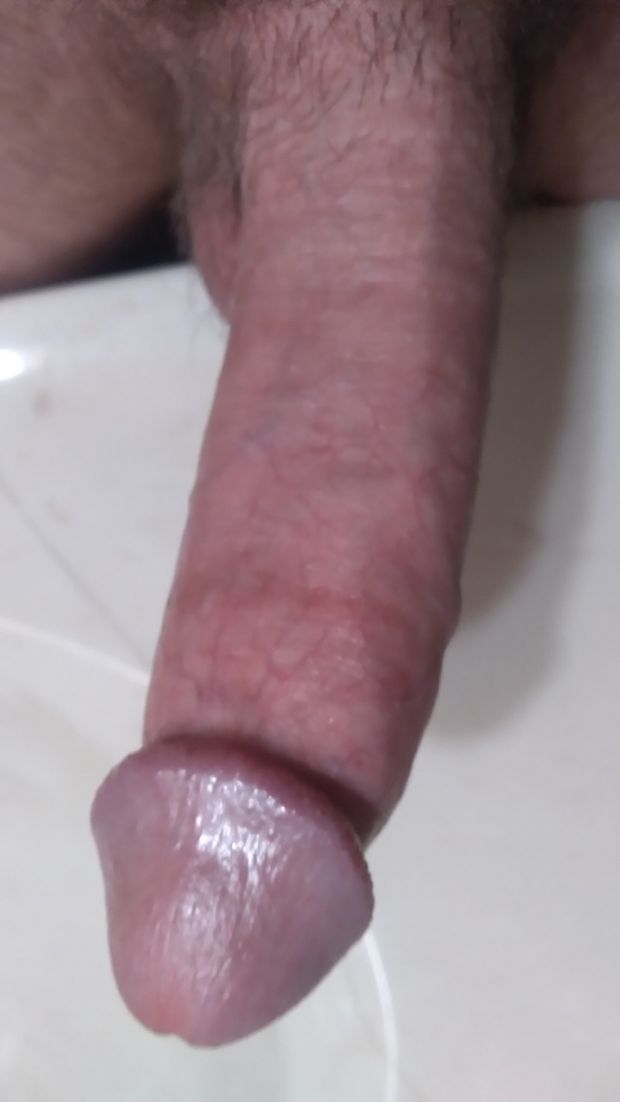 My hard cock right before I cum