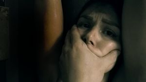 From the dark, a cold, clammy hand appeared and covered her mouth as a giant cock slid into her tight anus