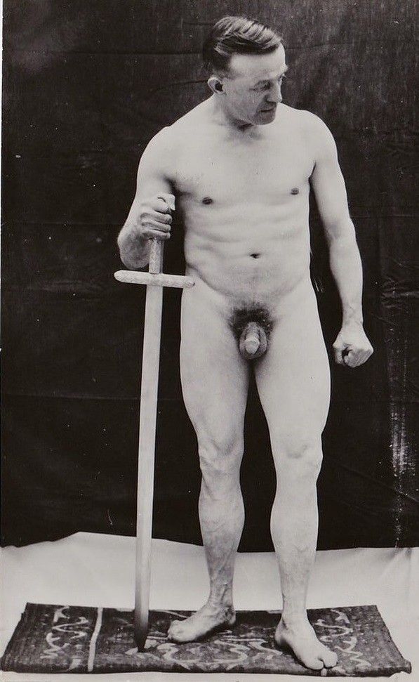 Viintage men with sword