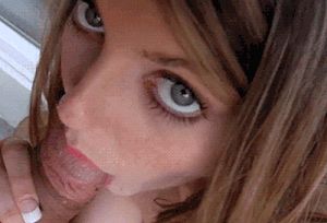 en la puntita y mirándome