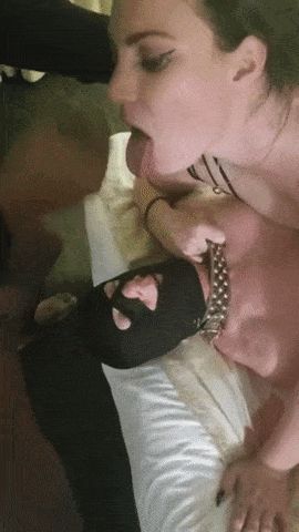 Cuck catches a cumshot from a BBC and gets the rest spit on him