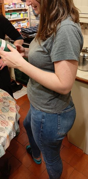 Showing off her assets