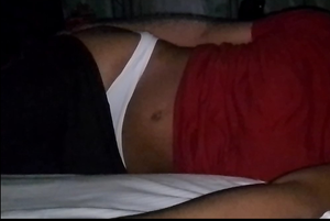 Cute Latina lays next to you pulls down panties