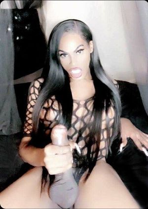 ebony shemale with a monster cock