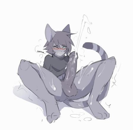 Furry cumshot