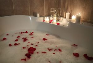 romantic bubble bath