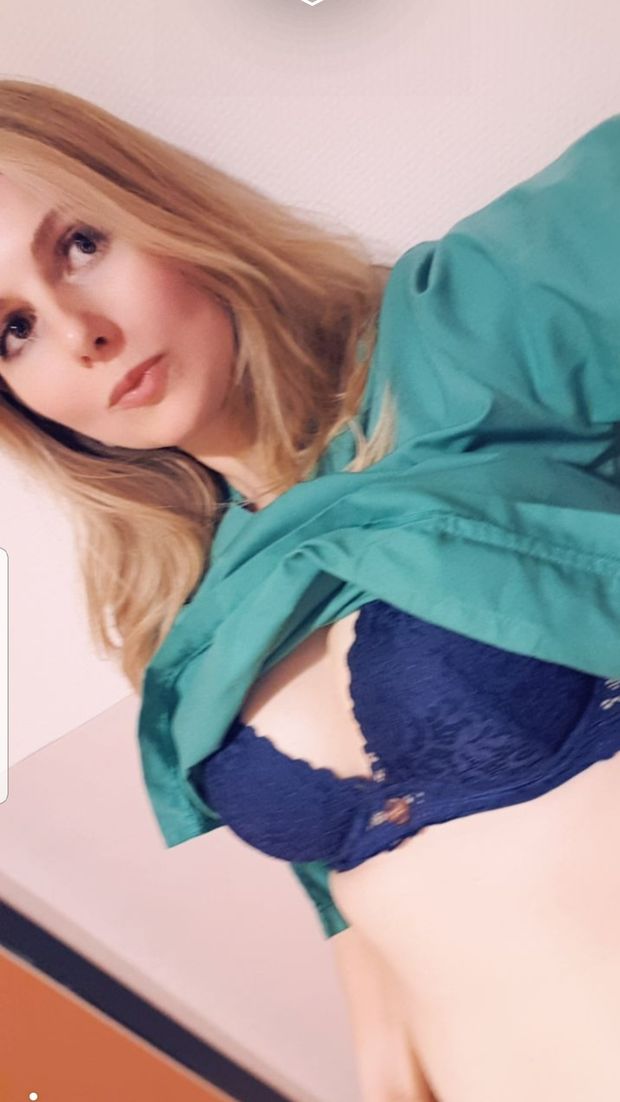 Horny nurse at work