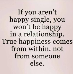 happiness comes from within, not from without