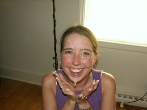 Brunette smiling with her facial