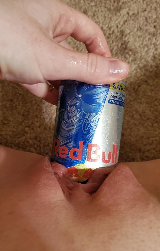 Red Bull can in pussy.
