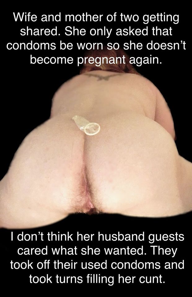 Bent over, the condoms were removed
