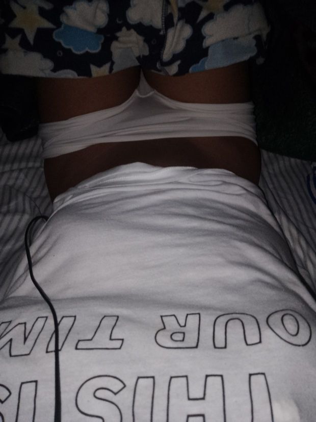 POV you're a cute Latina looking at her own panties
