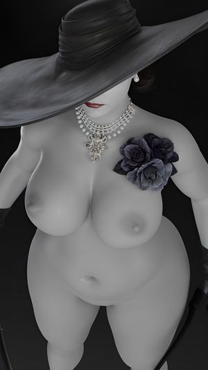 One of my favourite version of Alcina Dimitrescu's body, view from up top, how I would love to suck those nipples