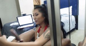 Tattooed Asian takes a Selfie Licking a BBC