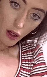 She pulls her panties aside and touch her lovely wet pussy - teaser