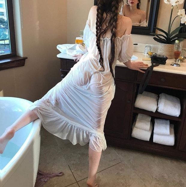 beautiful buns in a dress