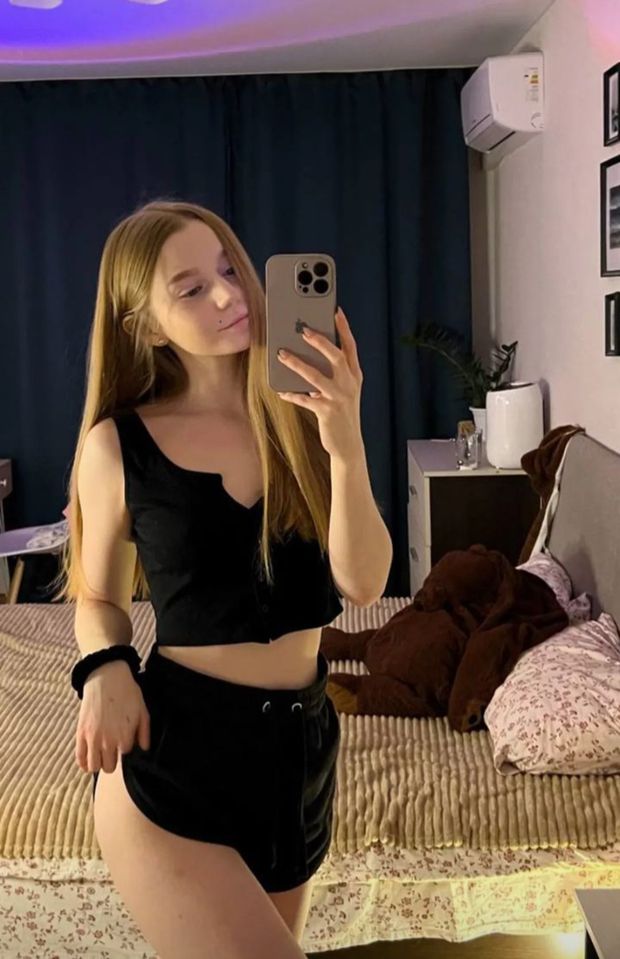 Blonde posing