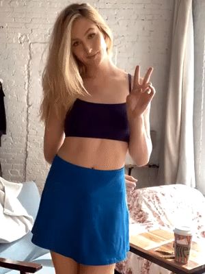 Blonde tgirl got a surprise for you