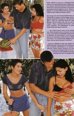 Egyptian Princess Sarah visiting German GF Monica, Flirting with her BF