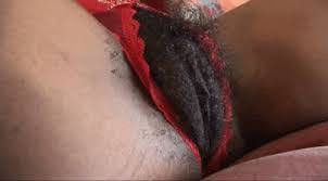 Hairy Ebony Snatch exposed.