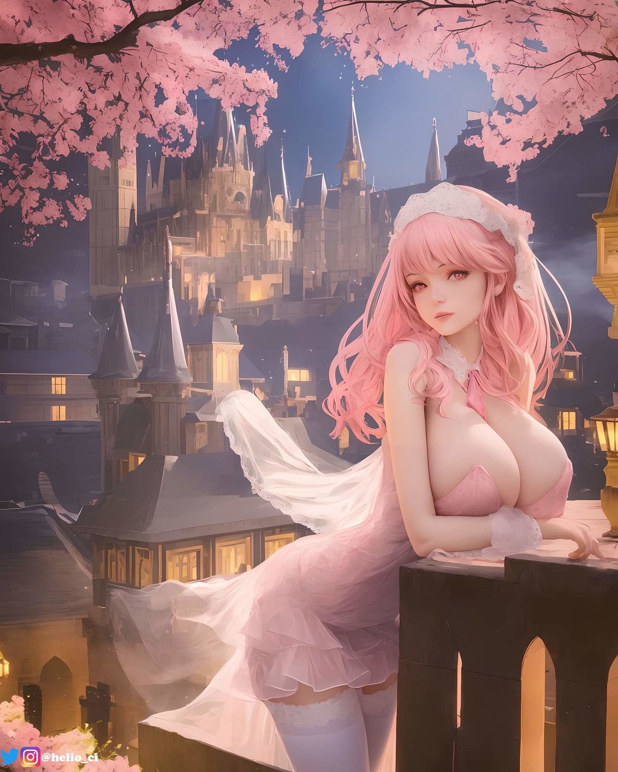 Bride in pink