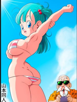 Bulma on the beach