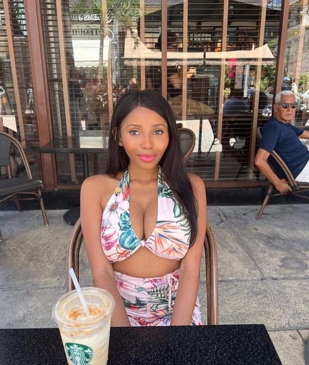 A big African American bimbo