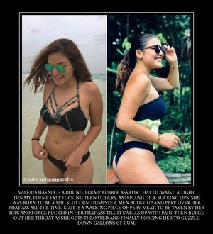 Slutty lil Spic sex object Valeria Soledad Moncada captioned