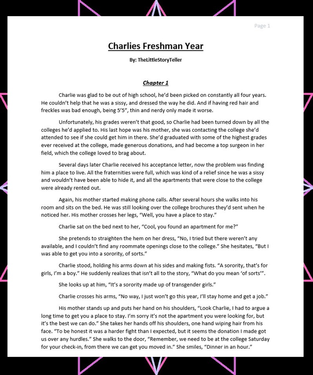 Charlies Freshman Year - Page 01