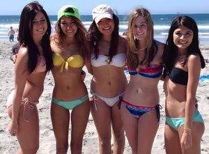 college chicks at the beach