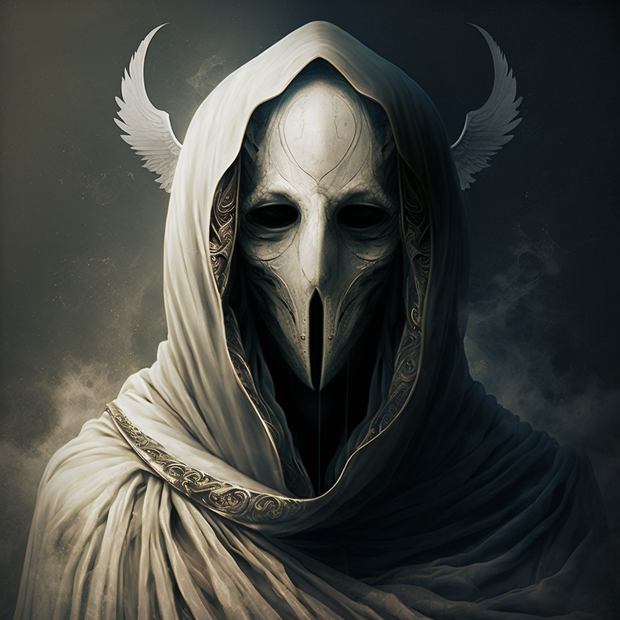 Angel with mask
