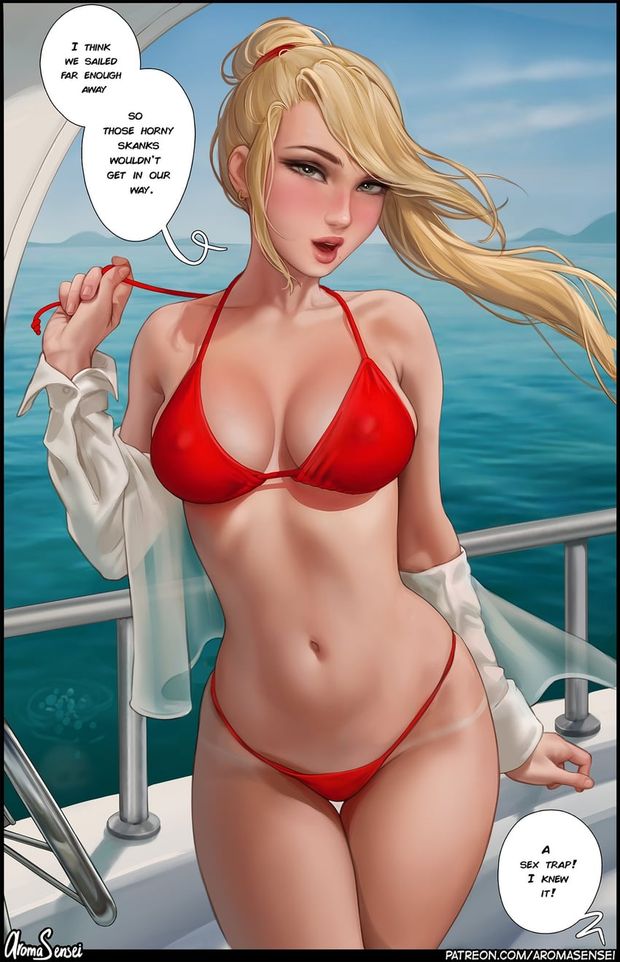samus aran (metroid) drawn by aroma_sensei