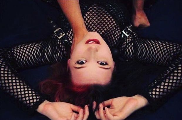Emo Sophie choked by dom
