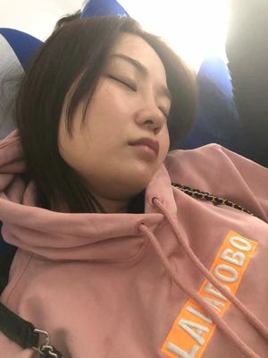 She fell asleep and went over to secretly shoot her all over the face.