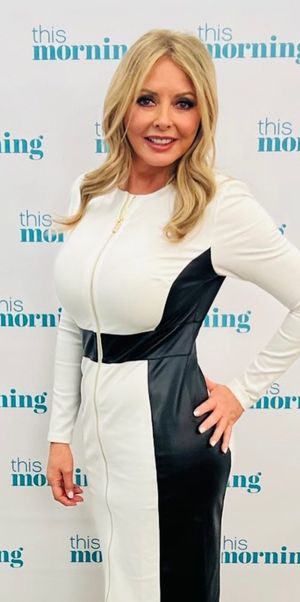 Carol black and white dress big boobs