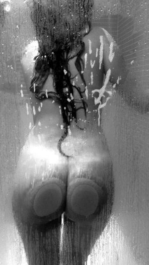 Ass against the showerdoor