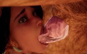 Big Ass Slut facefuck Mad Lion #3