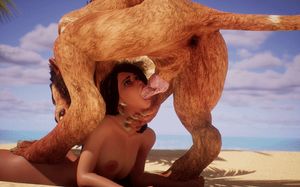 Big Ass Slut facefuck Mad Lion #5 Finish Cum into mouth