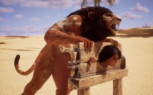 Big Ass Slut slaved and fucked from behind by Mad Lion #4 - Climax