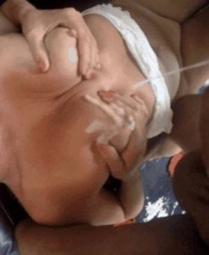 Dumping my load on the wife’s tiny tits