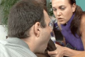 Hotwife holds bulls bbc for Cuckold husband to blow